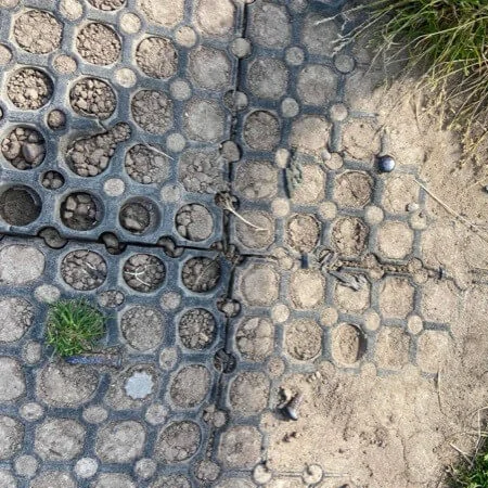 Grass Mats Sinking into dirt