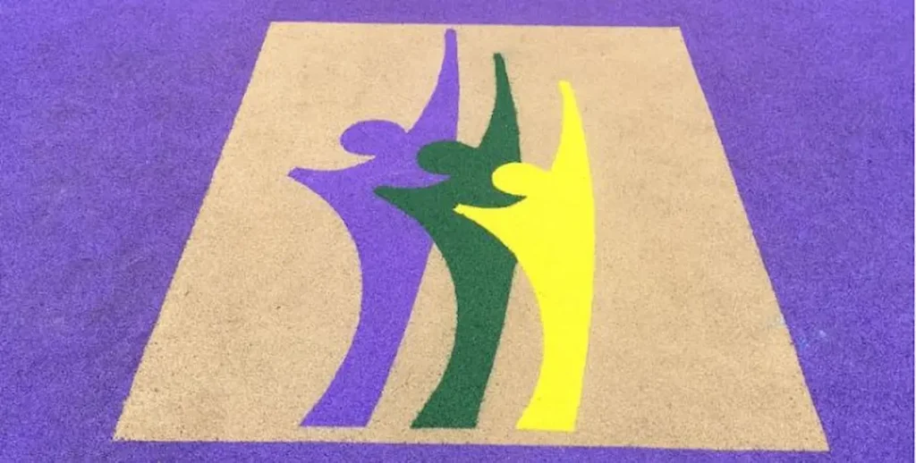 washwood heath logo design in their new rubber safety surfacing