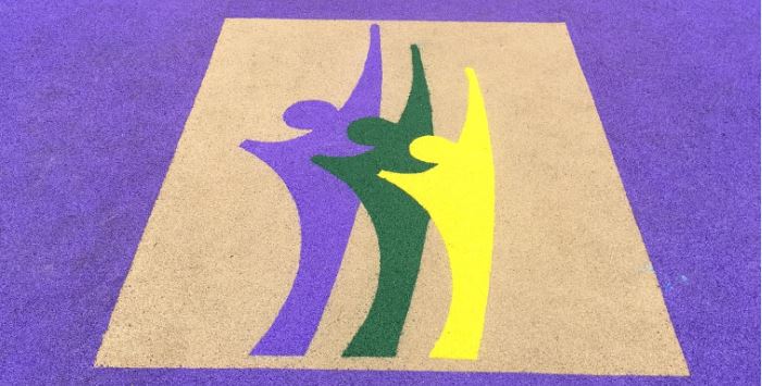 washwood heath logo design in their new rubber safety surfacing