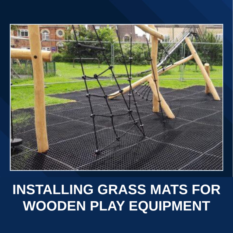 Installing Grass Mats for Wooden Play Equipment