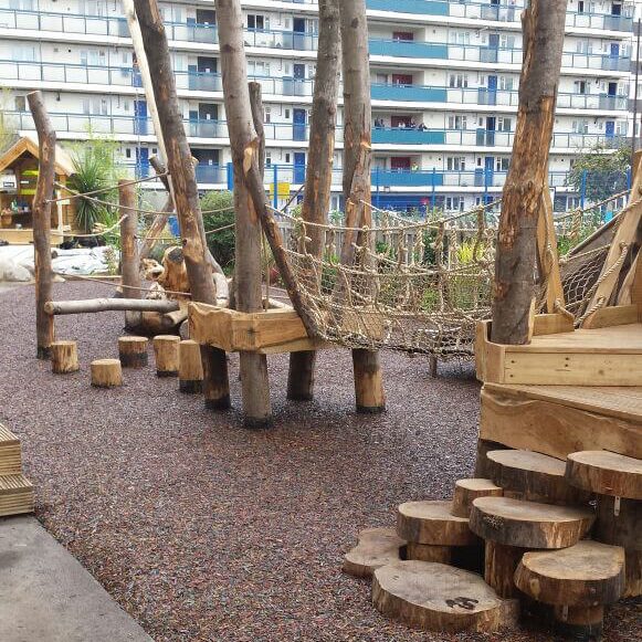 Jungle Mulch at wooden playground