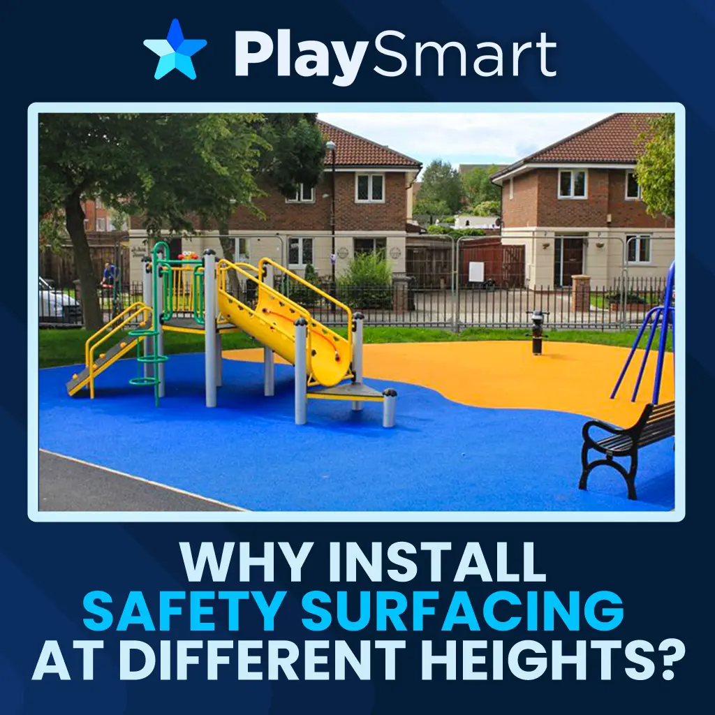 Why install safety surfacing at different heights?