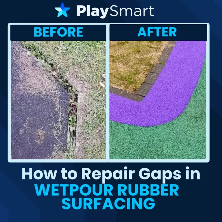 How to Repair Gaps in Wetpour Rubber Surfacing. Click Here to Read On