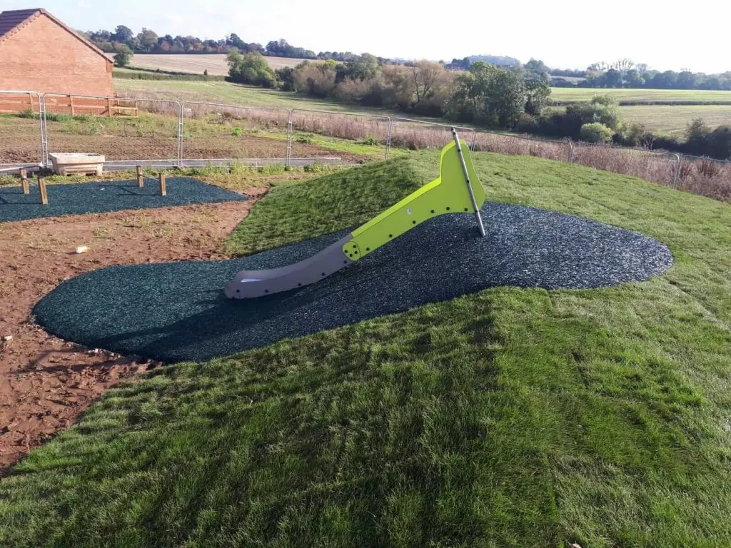 Green JungleMulch on hill slide
