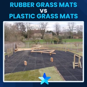 Rubber grass mats vs plastic grass mats