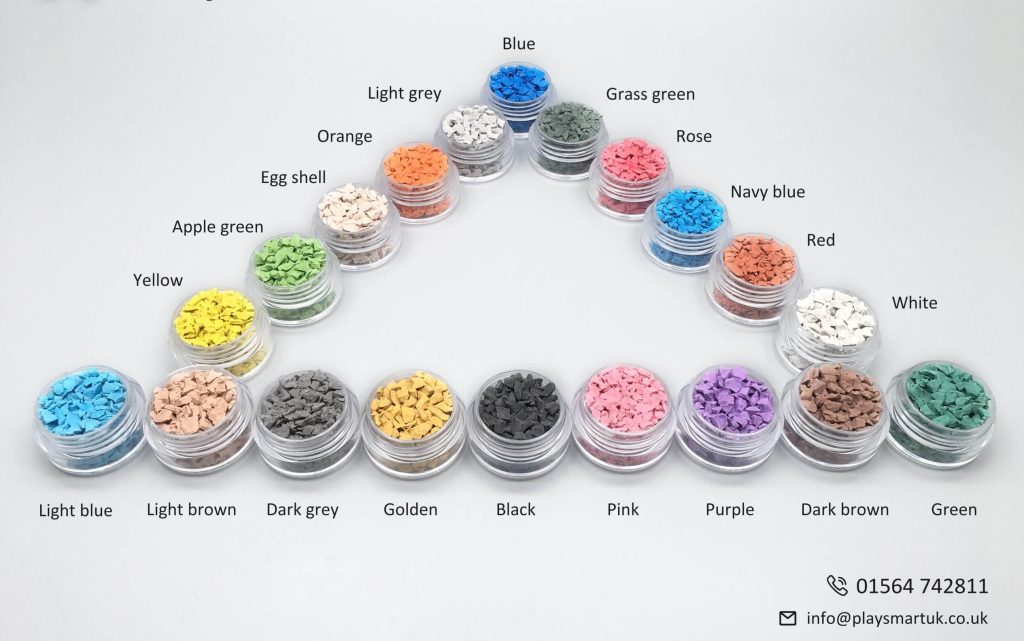 rubbasmart EPDM rubber wet pour colour options