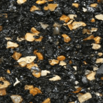 Yellow and black SmartPave rubber and natural aggregate combination