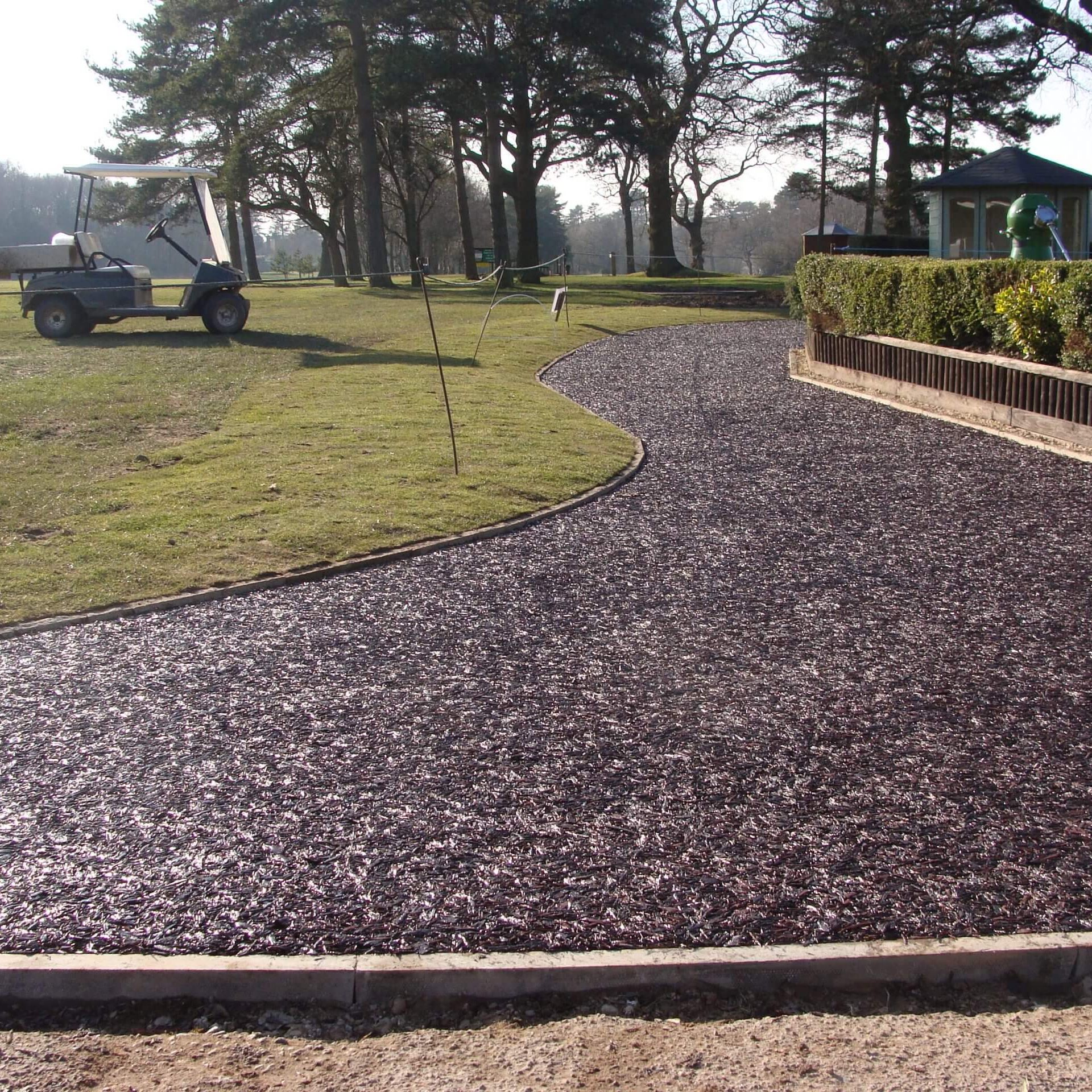 Rubber Mulch Pathway at golf club