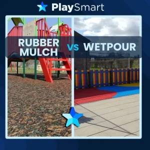 Rubber mulch vs wetpour