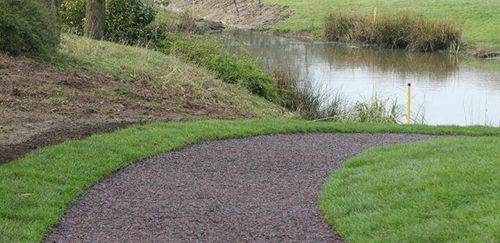 Red JungleMulch Pathway