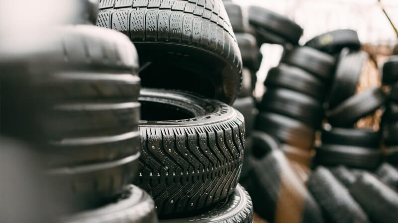 pile of car tires