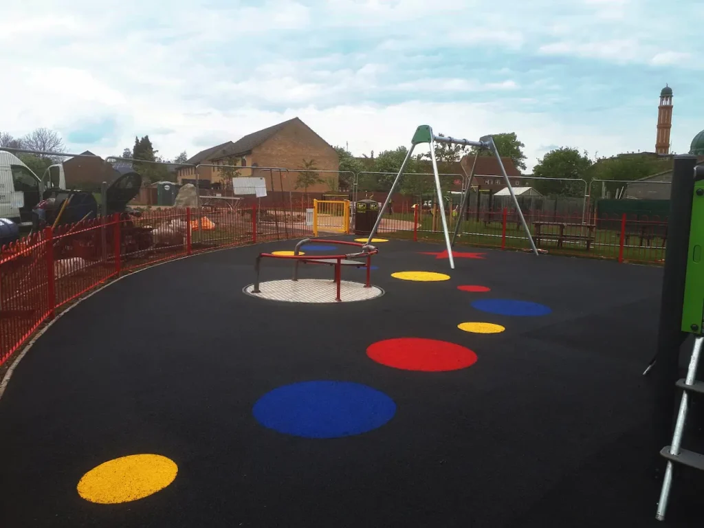 Colourful Dot Design for RubbaSmart wet pour playground