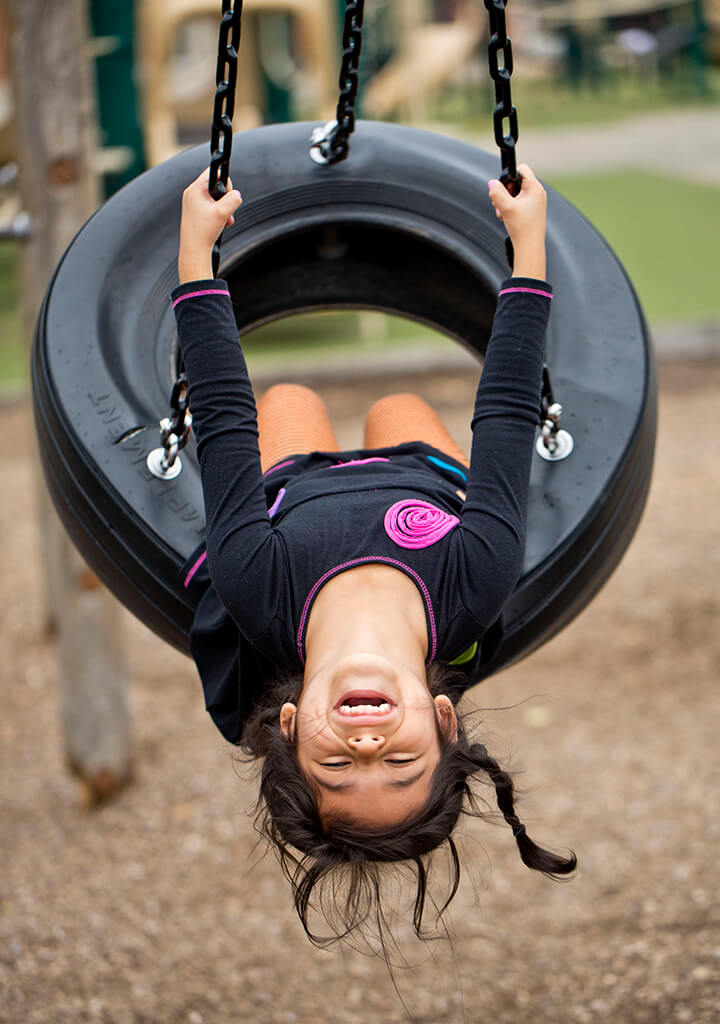 Child on swing