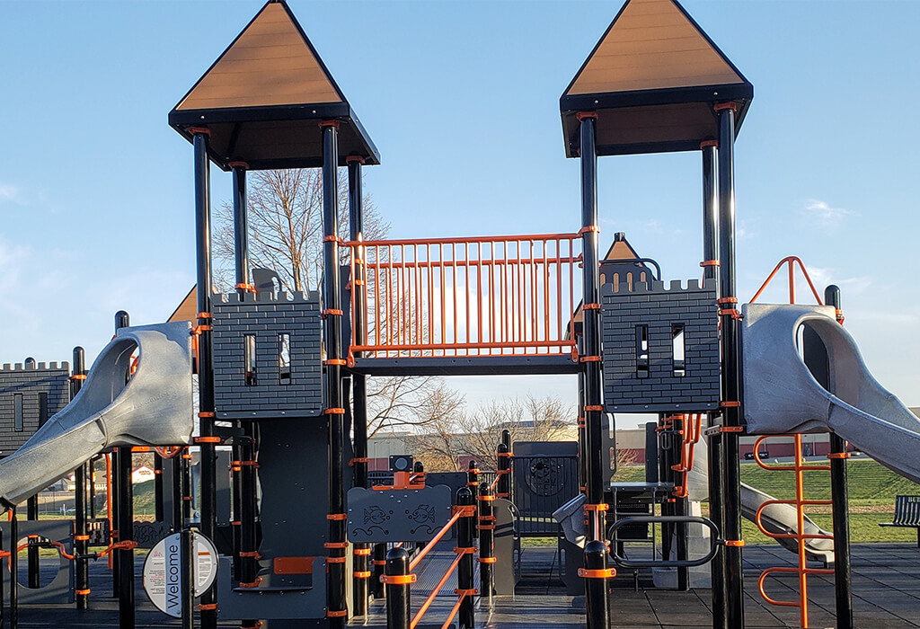 medieval themed play structure