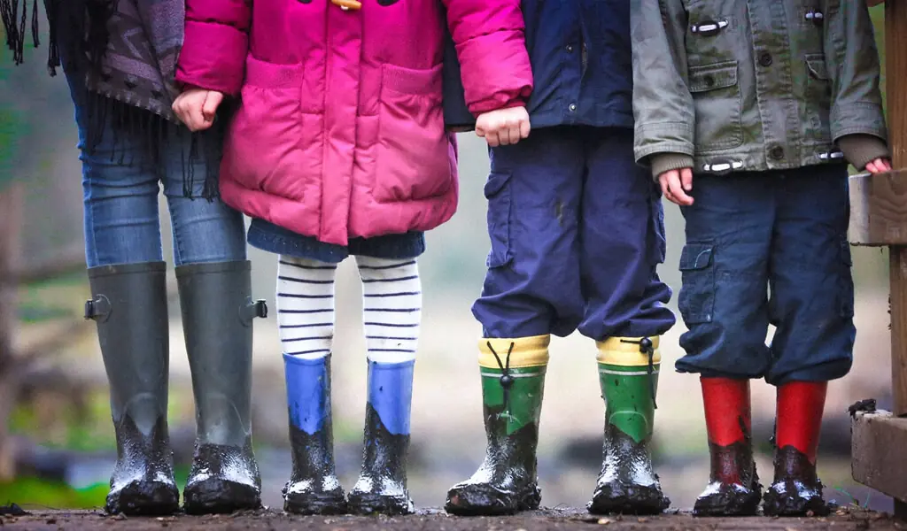 children holding hands