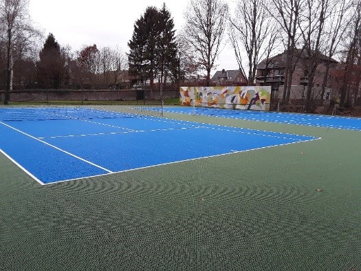 Blue Tennis courts