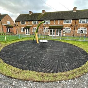 smartplay safety matting underneath playground equipment