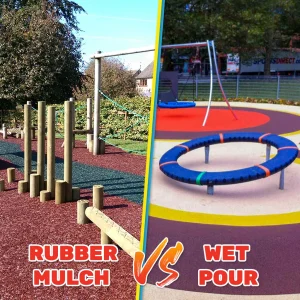 Rubber Mulch vs Wet Pour Rubber: Rubber Flooring Decisions