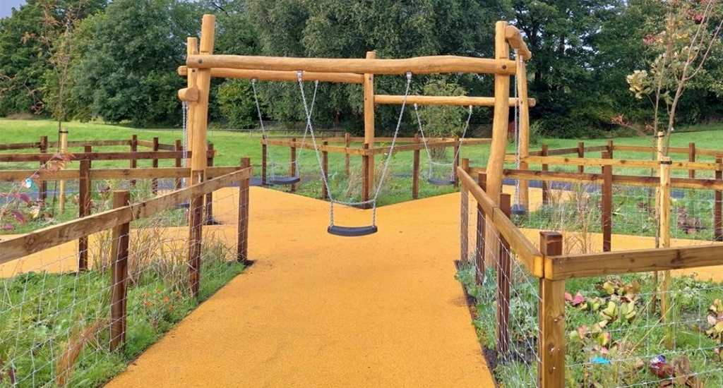 Corkeen pathways with swing