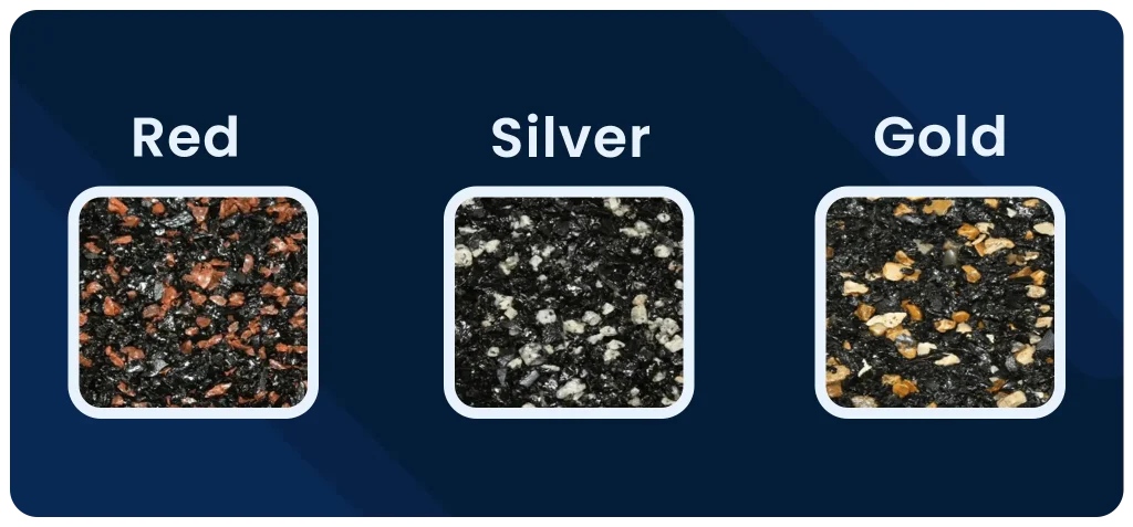 All three SmartPave colour varities: Red, Silver, & Gold