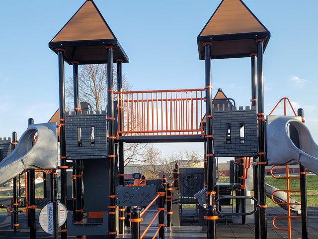 medieval themed play structure