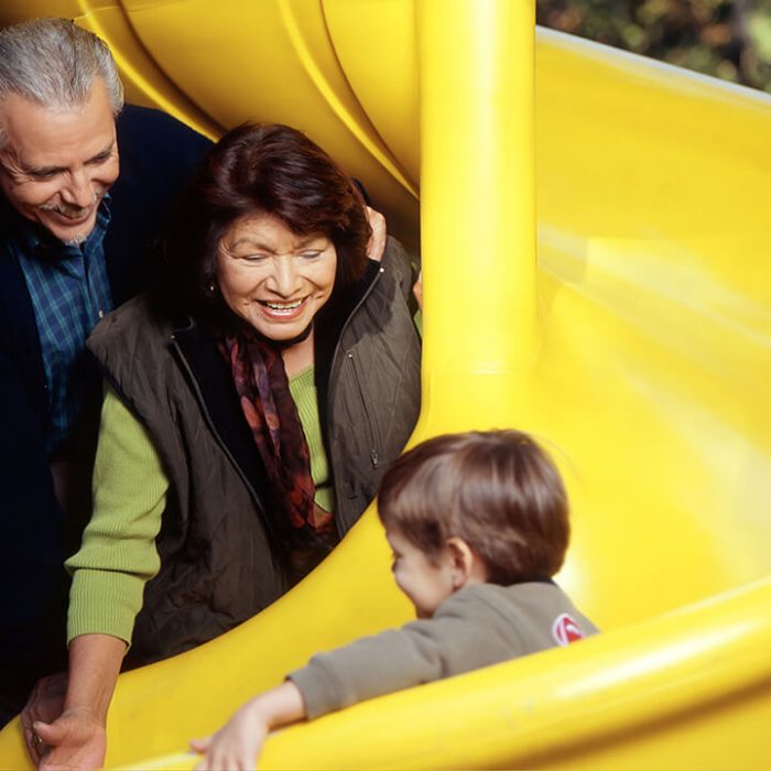 Supervised Child on Slide