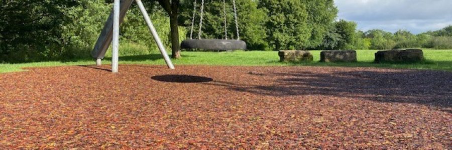 Rubber Jungle Mulch Safety Surfacing under tyre swing