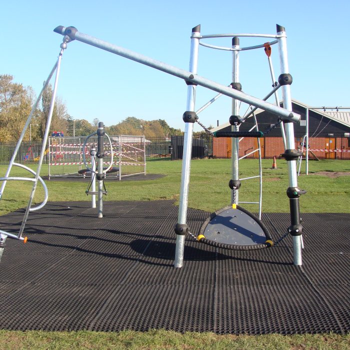 Rubber Grass Mats on Playground