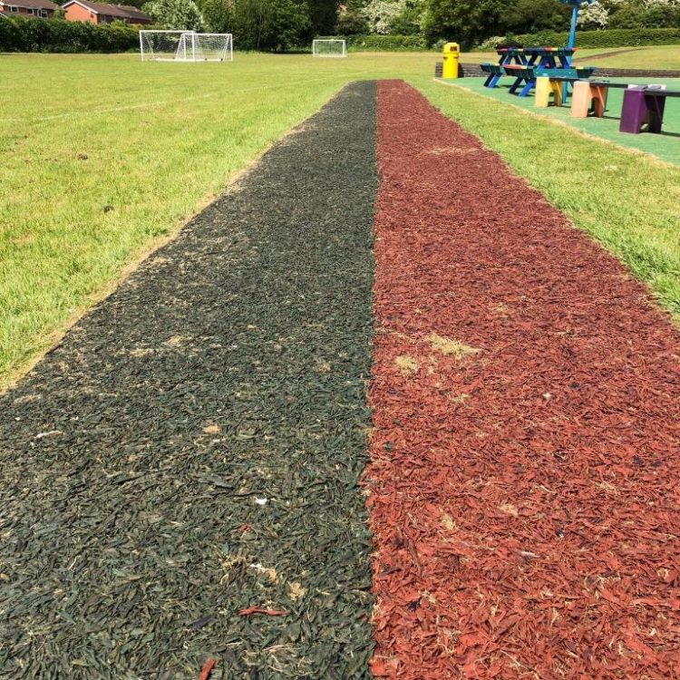 Red and Black JungleMulch running track