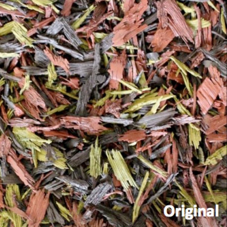 Original Red, Green and Black variation of Jungle Mulch Rubber Mulch