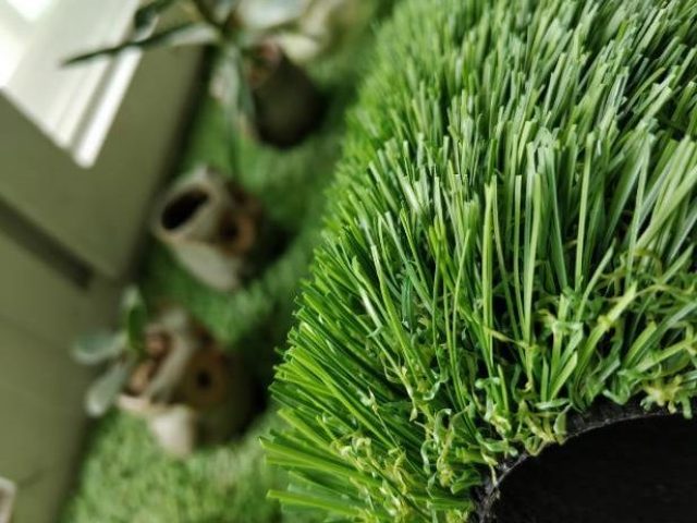 Close up artificial grass