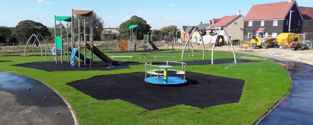 EcoSmart | Housing Development Playground Modern playground surfacing ecosmart grass mats