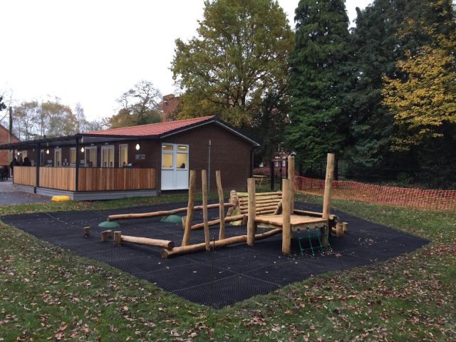 School Grass Mats Surfacing underneath climbing trail