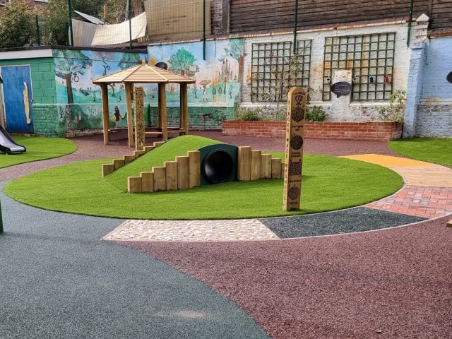 Rubber EPDM, Mulch, Wetpour, and artificial grass surfaces