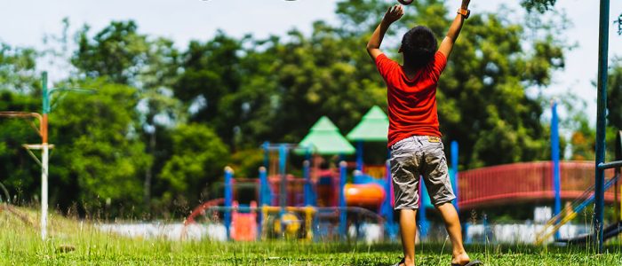 Child playing climbing