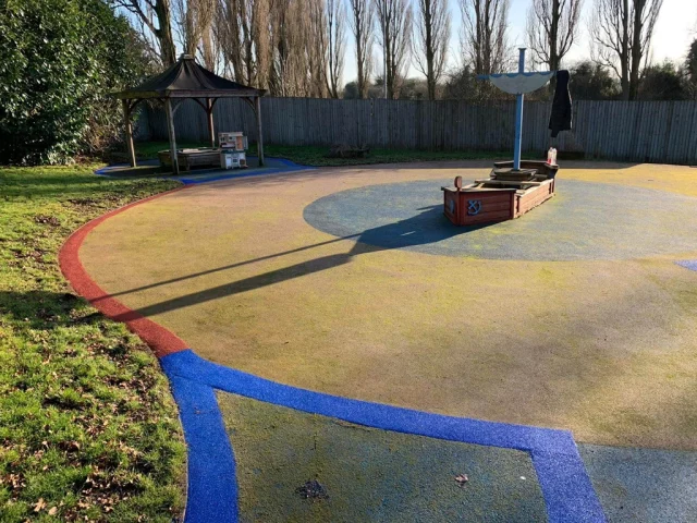 EPDM | Colourful EPDM edging strips Colourful EPDM edging strips used at the edges of wet pour rubber play flooring
