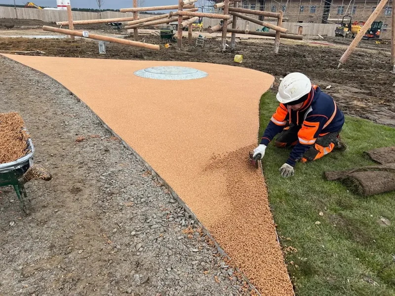 Corkeen being installed at a housing development