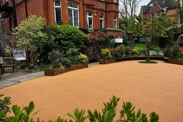Corkeen installed in a school garden alongside trees and other vegetation