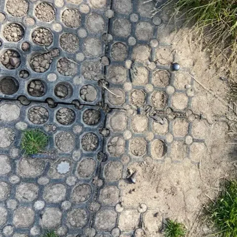 Grass mat subsidence
