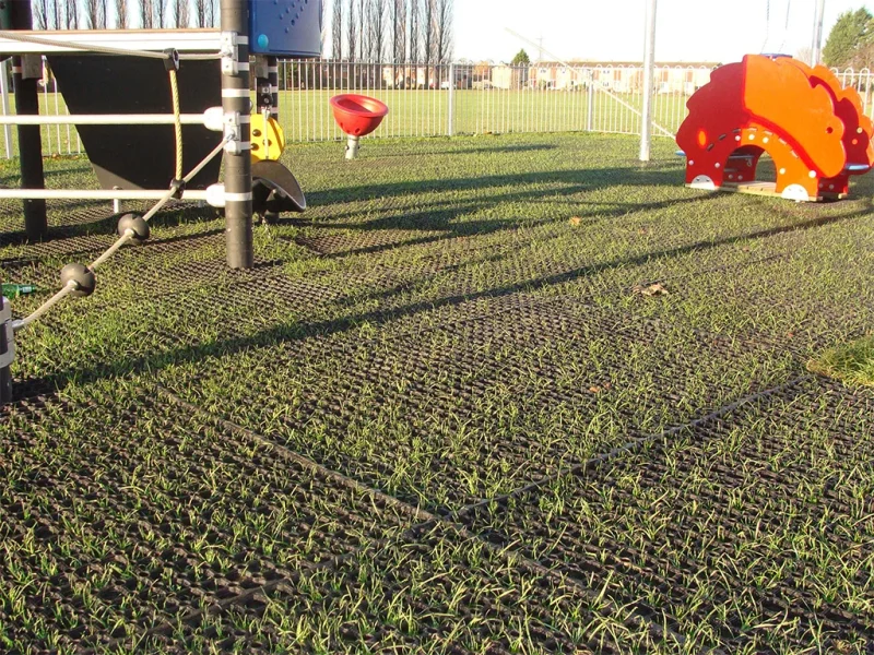 EcoSmart with grass growth in an early years play area