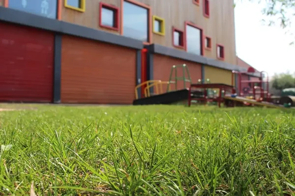 HybridSmart lawn outside Tinsley Meadows school