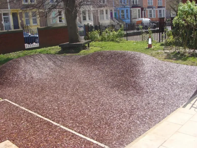 Original JungleMulch terrain hump with in a public space