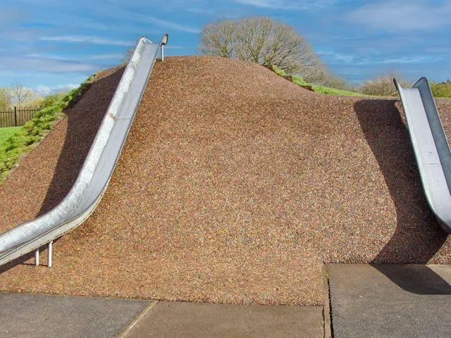 JungleMulch slope with slide