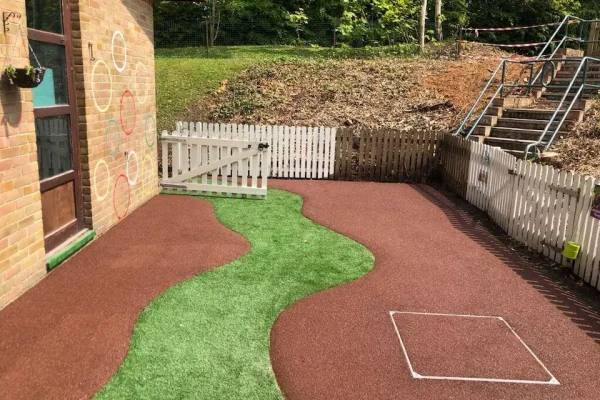 artificial grass and wet pour at Meopham Community Academy (2019)
