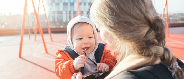 Baby in a park