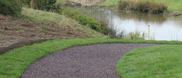 Red JungleMulch Pathway