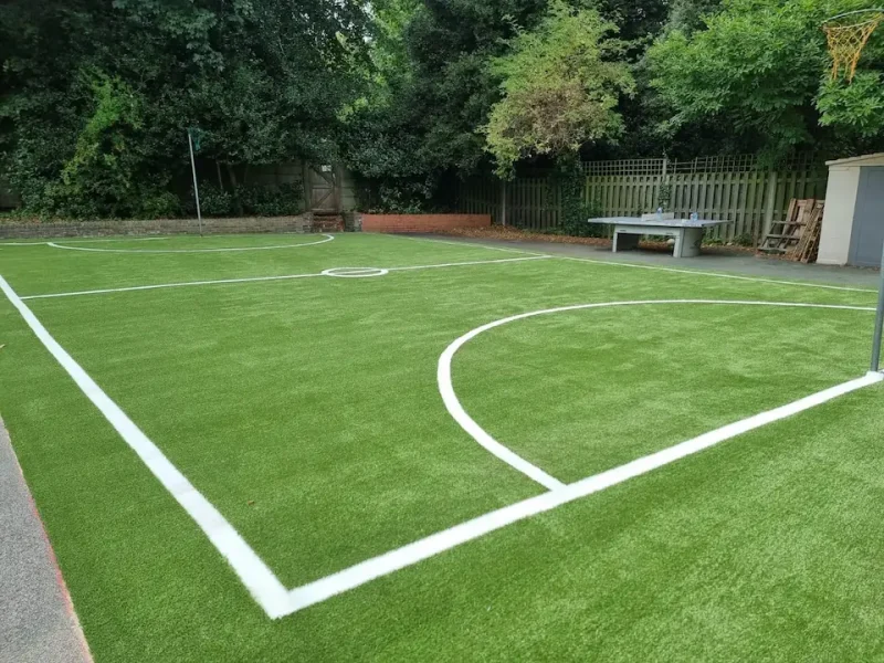 PerfectPitch green grass carpet with white markings