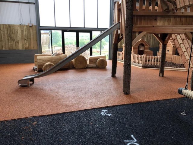 Indoor Wet Pour installation at Umberslade Farm Park