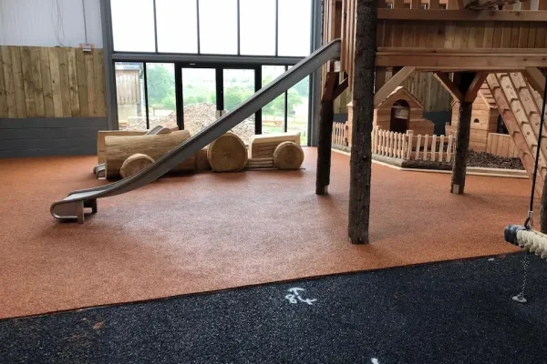 Indoor Wet Pour installation at Umberslade Farm Park