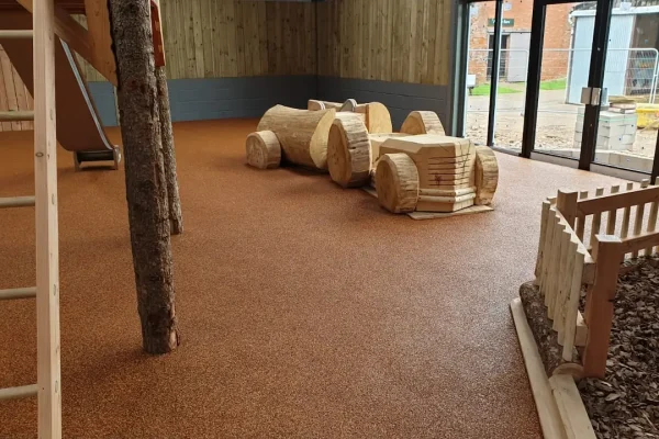 Indoor Wet Pour installation at Umberslade Farm Park